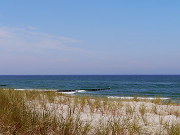 Familienstrand auf dem Dar Ostsee